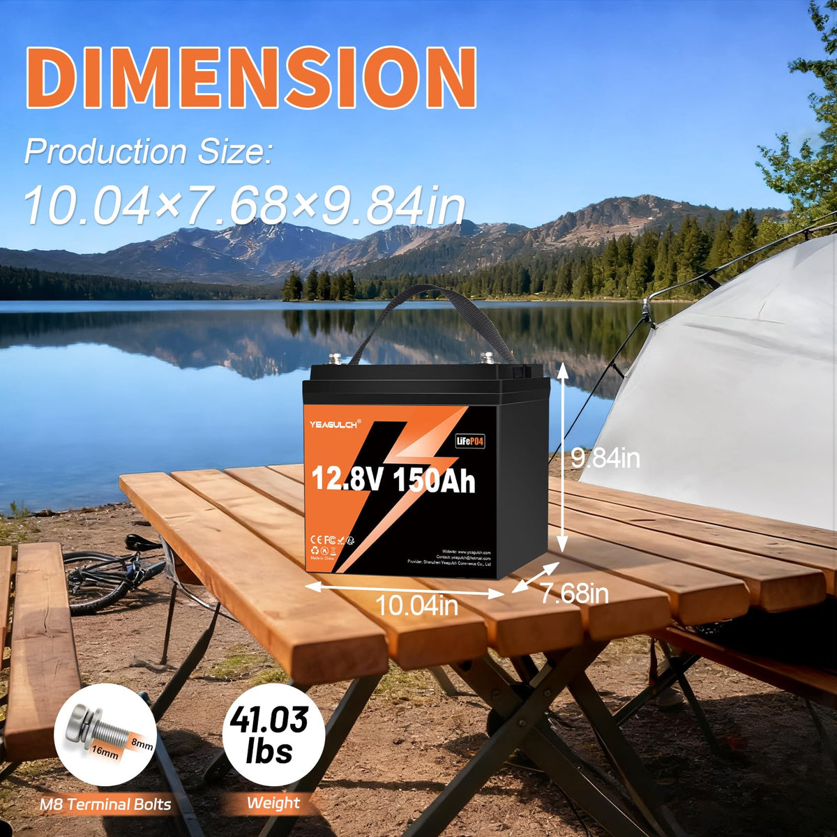12V 150Ah LiFePO4 Lithium Battery Z872308