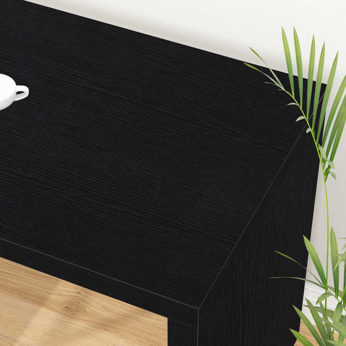 Black L Shaped Wood Computer Desk with Storage O6162