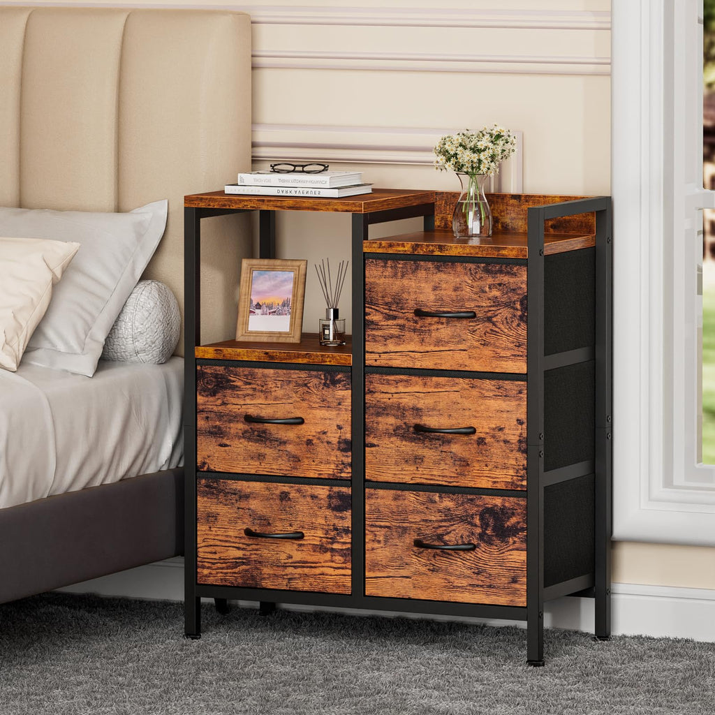 Rustic Brown 5 Drawer Dresser N3119