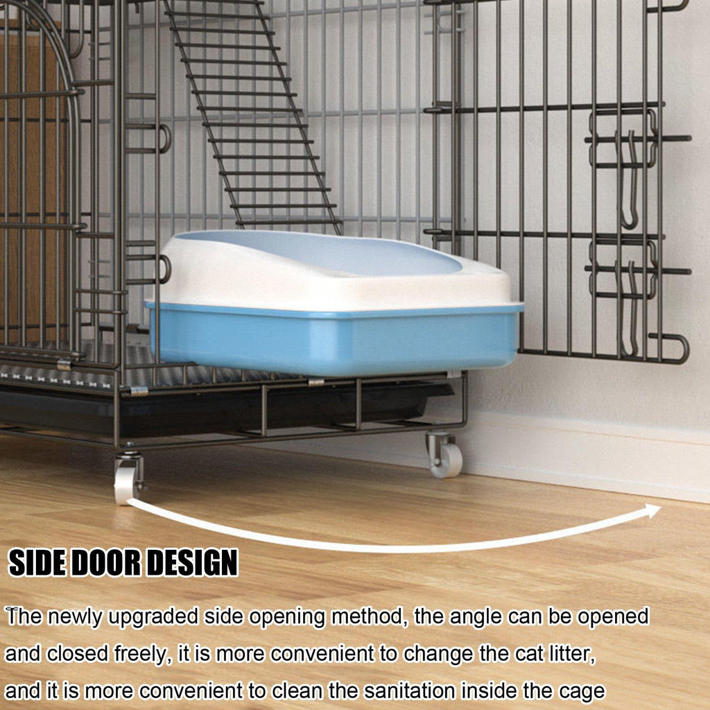 Collapsible Metal Wire Cat Cage with Wheels R71177
