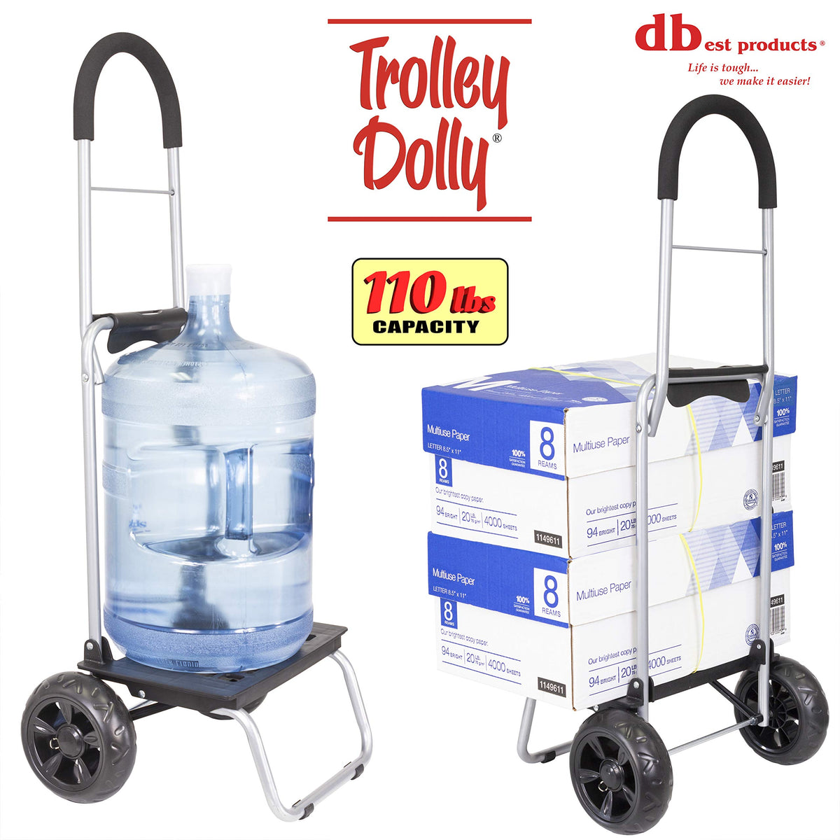 Black Foldable Shopping Cart with Wheels and Removable Bag I9797