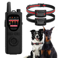 Wireless Dog Fence System 2-in-1 Pet Containment Training Collar IPX6 Waterproof Rechargeable Black Red T247
