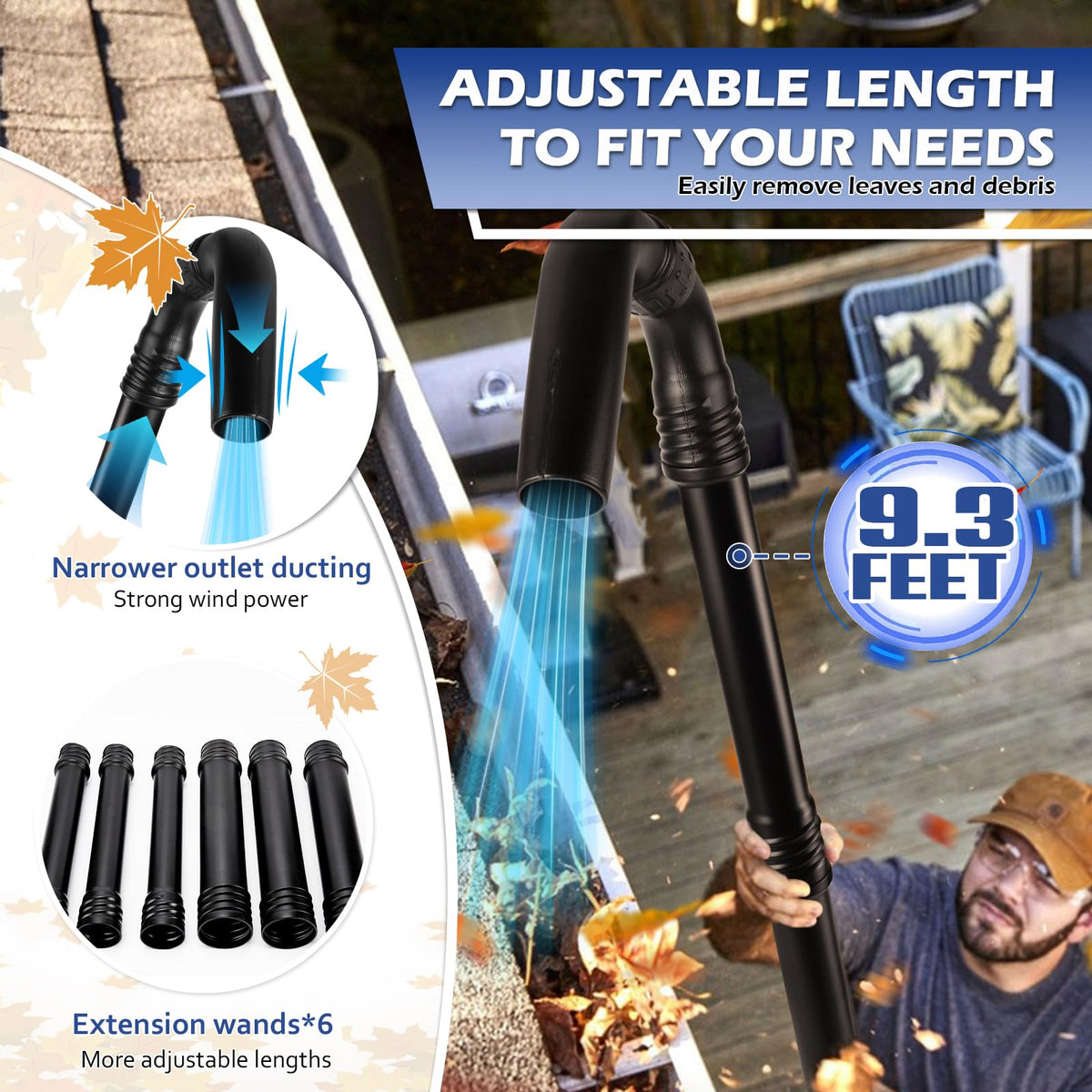 Universal Gutter Cleaning Tools for Leaf Blowers X841289