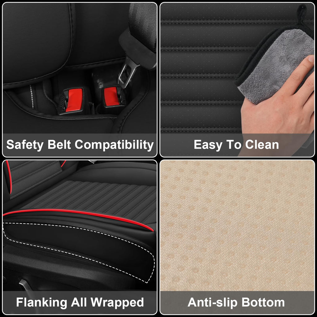 Custom Fit Seat Covers Full Set Black and Red H65495