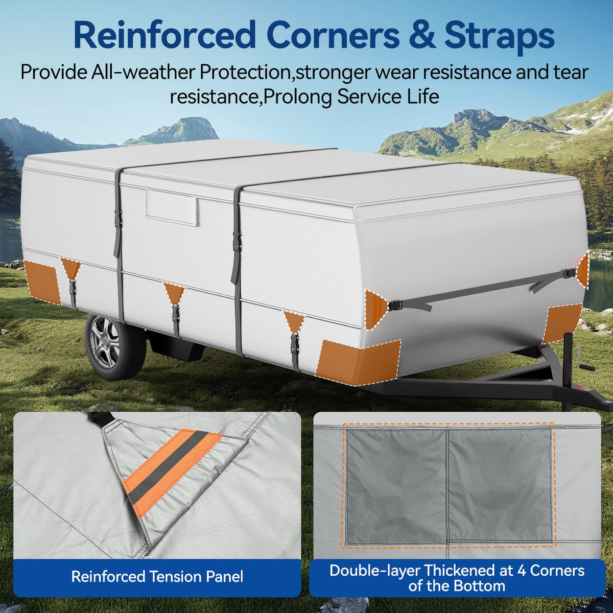 14'-16' Waterproof Oxford Fabric Camper Cover Y2679