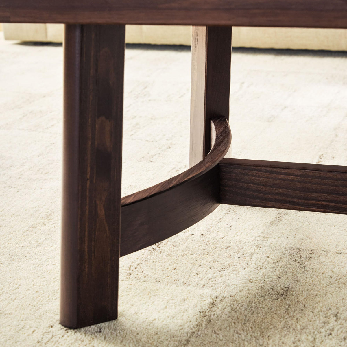 Solid Wood Rectangular Coffee Table, 48 Inch, Espresso H392682