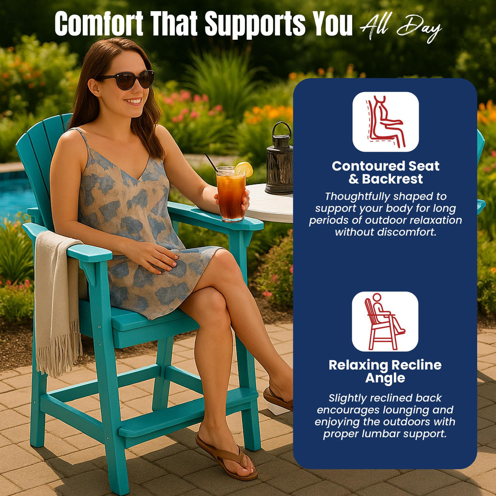 Teal HDPE Adirondack Chair G120