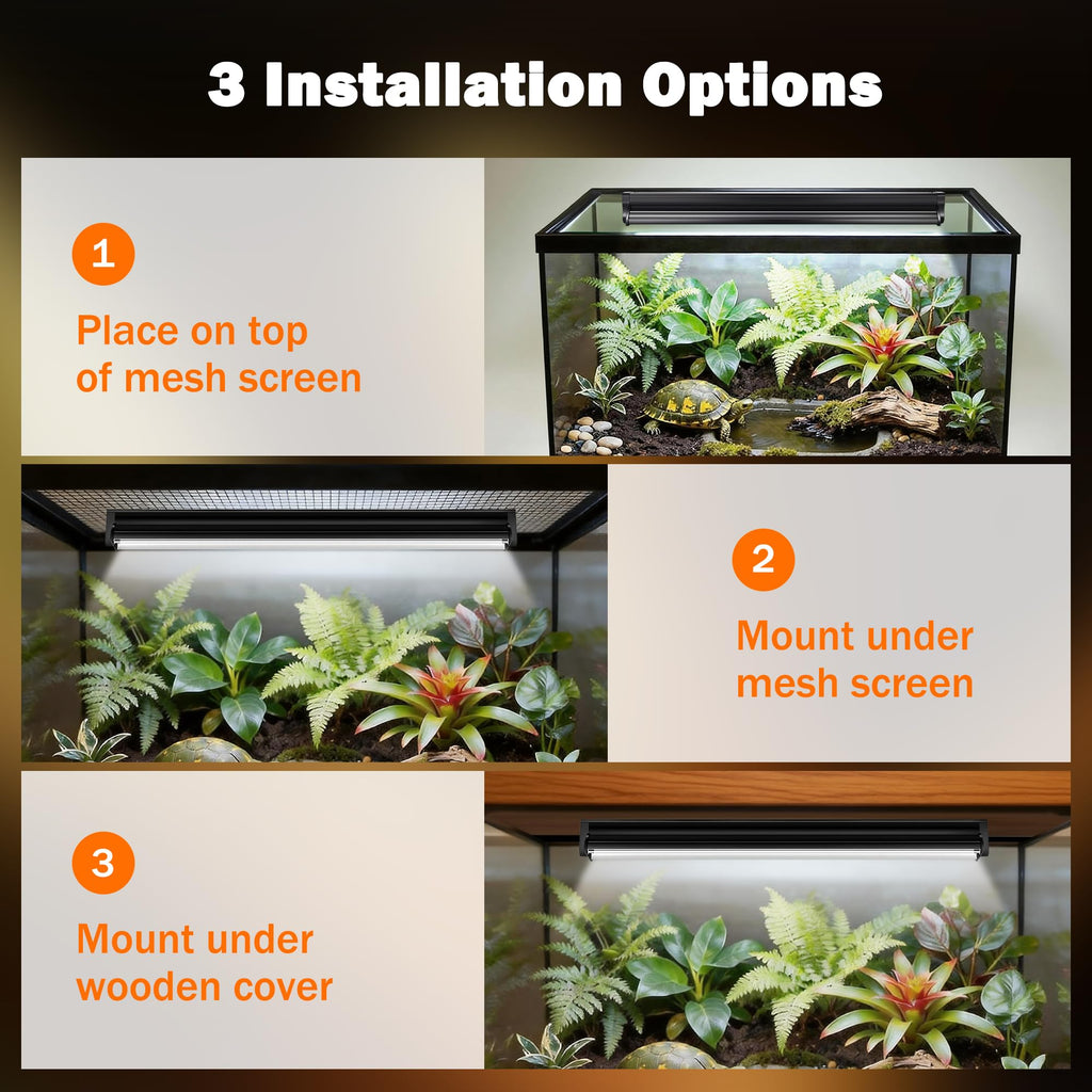 24W 22" UVB Reptile Light Fixture J844