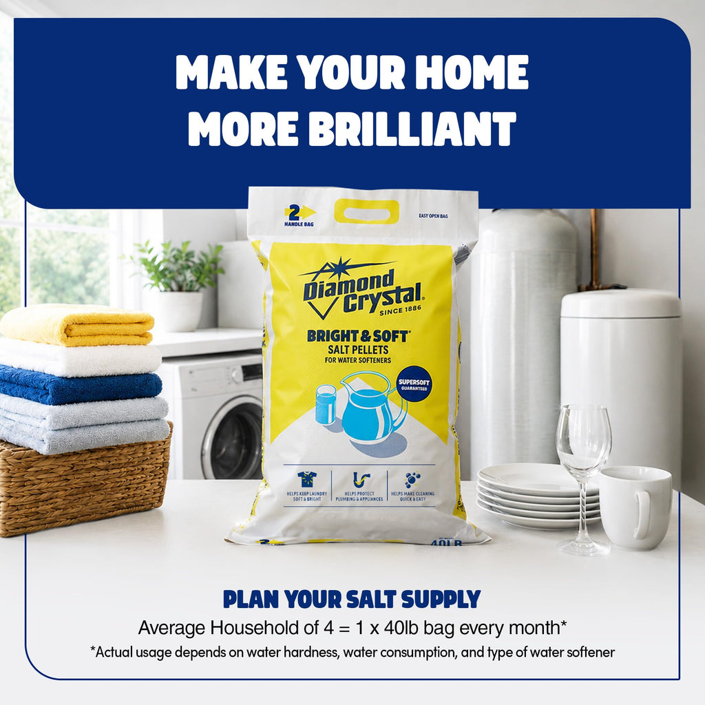 6 Pack Water Softener Salt Pellets, 40 Pounds I433