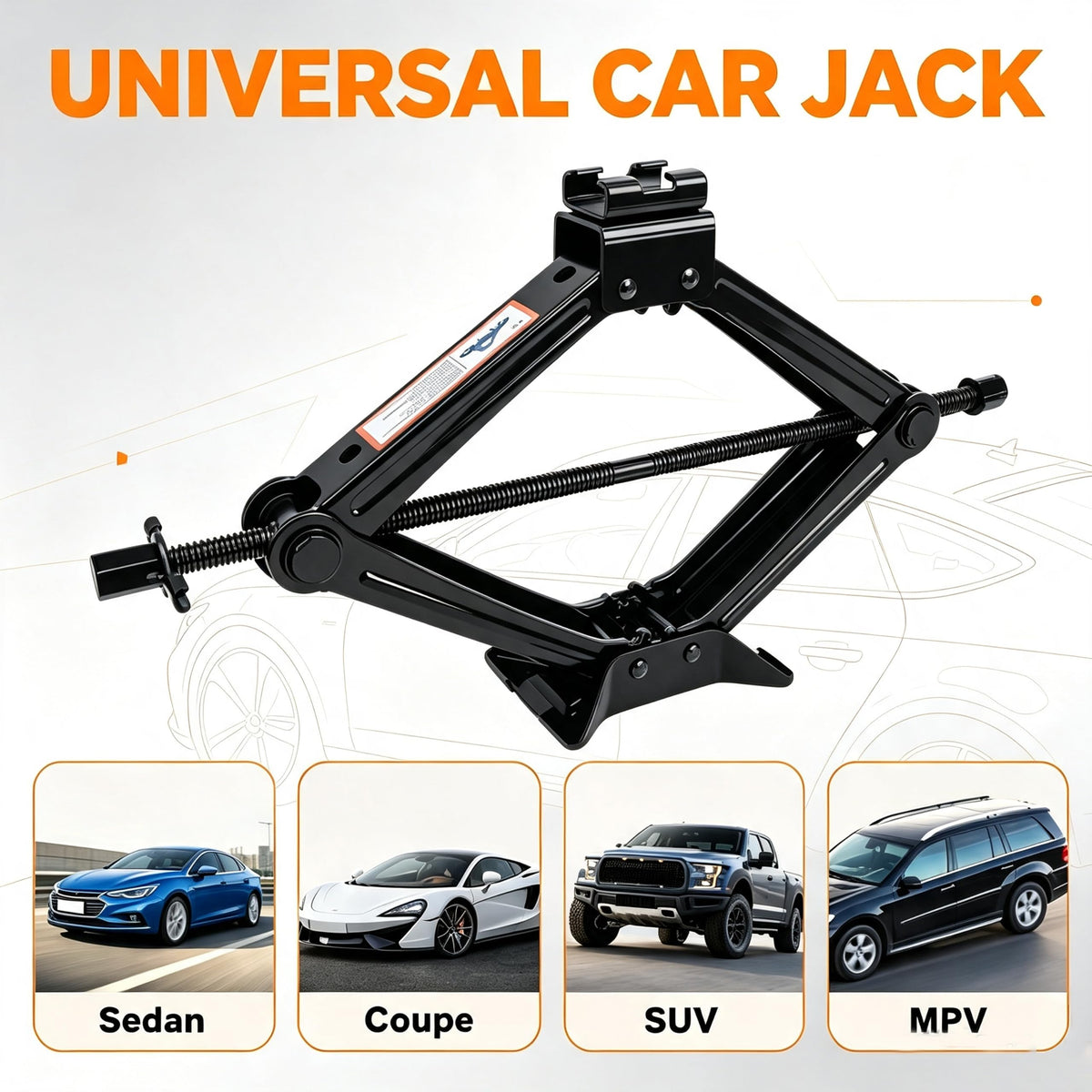 3 Ton Scissor Car Jack Kit with Wrench K527879