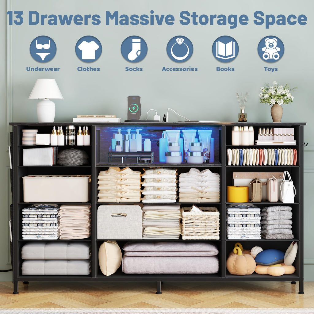 13 Drawer Fabric Dresser P73440