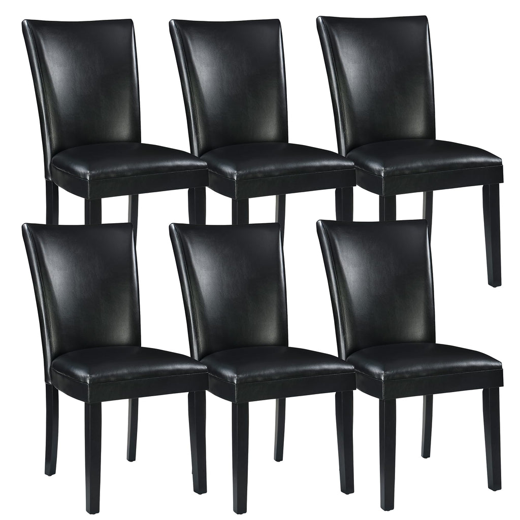 Set of 6 Solid Wood Upholstered Dining Chairs K415