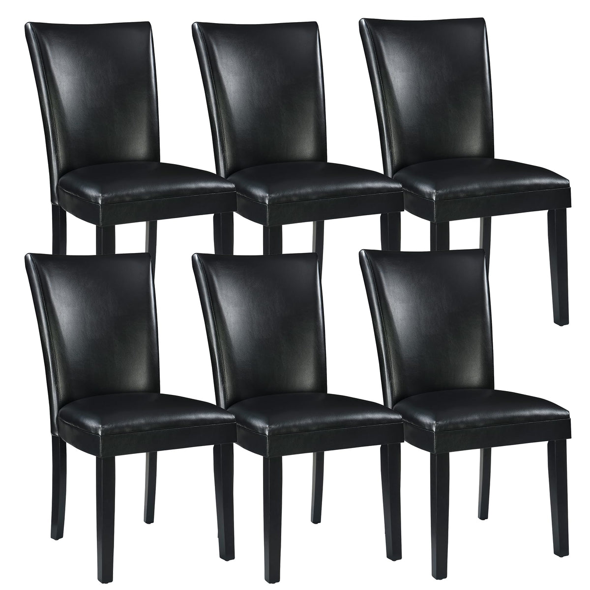 Set of 6 Solid Wood Upholstered Dining Chairs K415