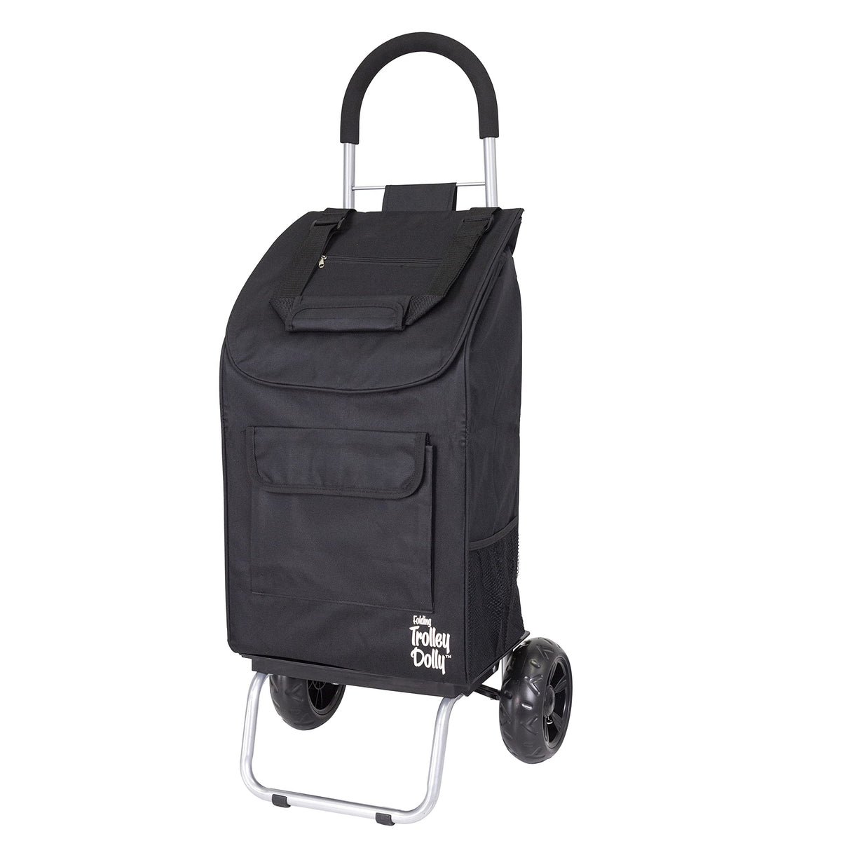 Black Foldable Shopping Cart with Wheels and Removable Bag I9797
