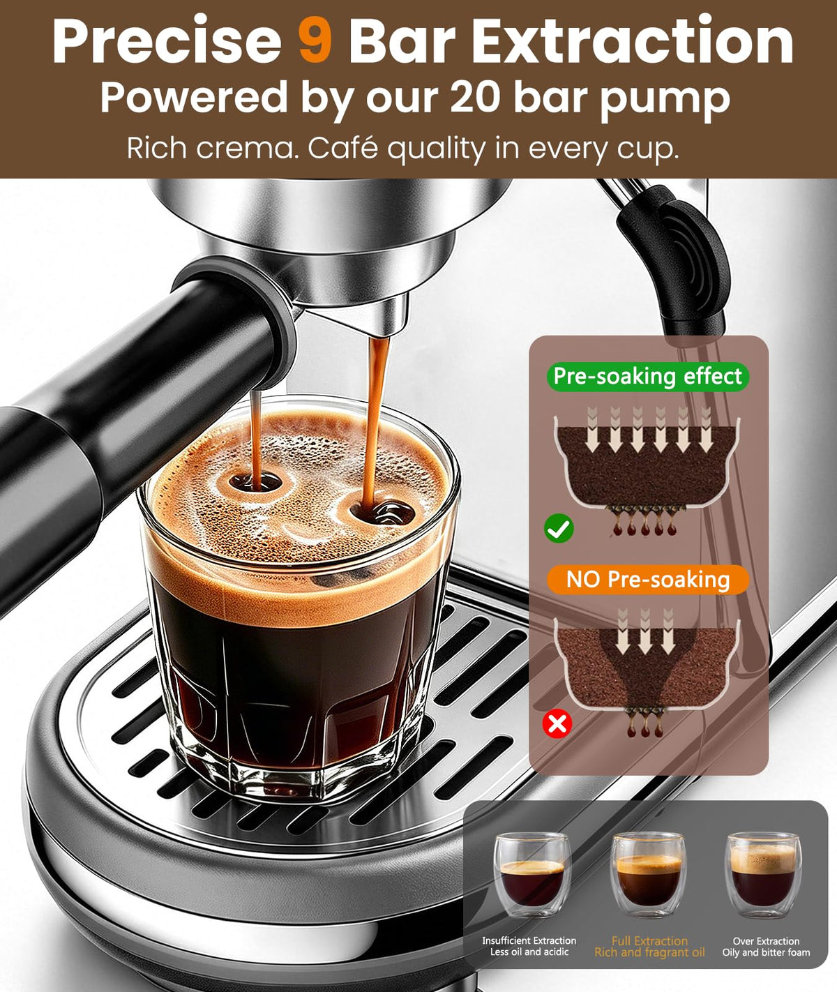 20 Bar Espresso Machine with Milk Frother Z25207