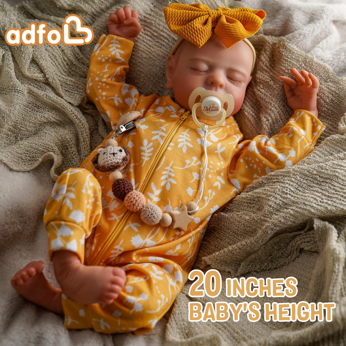 20 Inch Full Vinyl Reborn Baby Dolls Girl F459