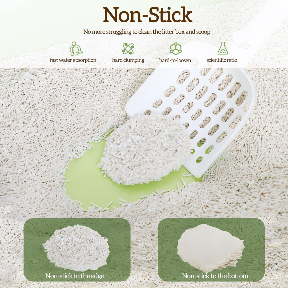 Non-Stick Bottom Tofu Cassava Cat Litter 2Pack 18Lb E214