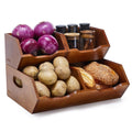 Wood 2-tier Stackable Pantry Organizer B93245