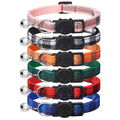 6 Pack Plaid Cat Collars with Bells N200828