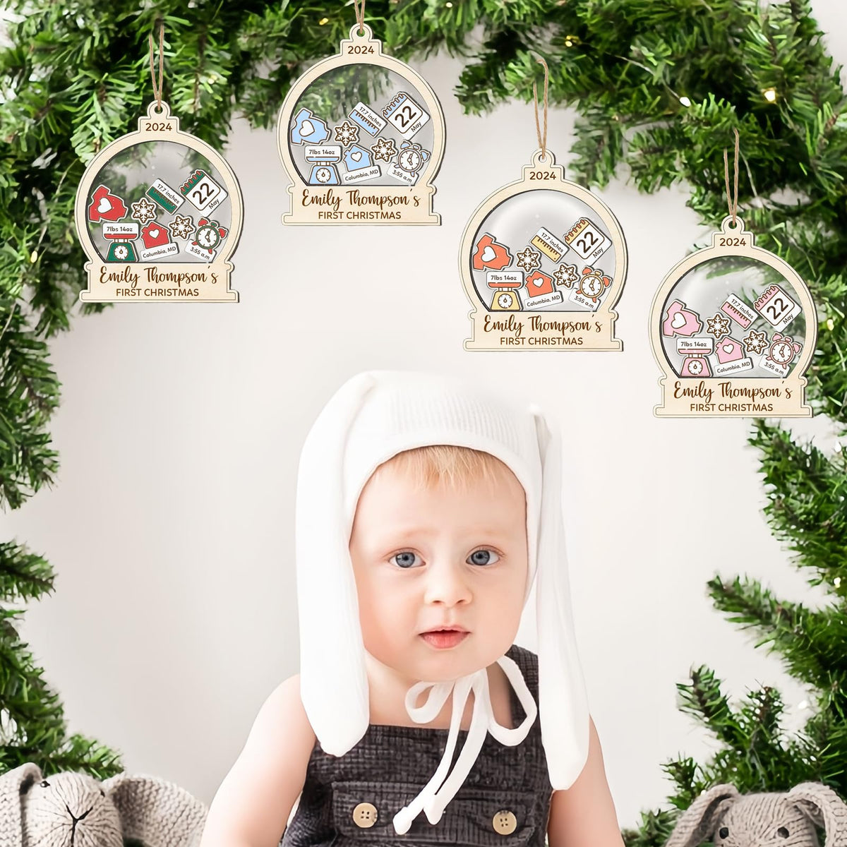 Baby's First Christmas Ornament 2026 Spherical Q742870