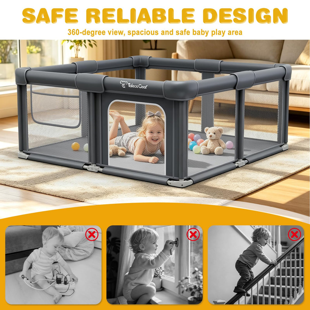 Foldable Baby Playpen with Mat F146