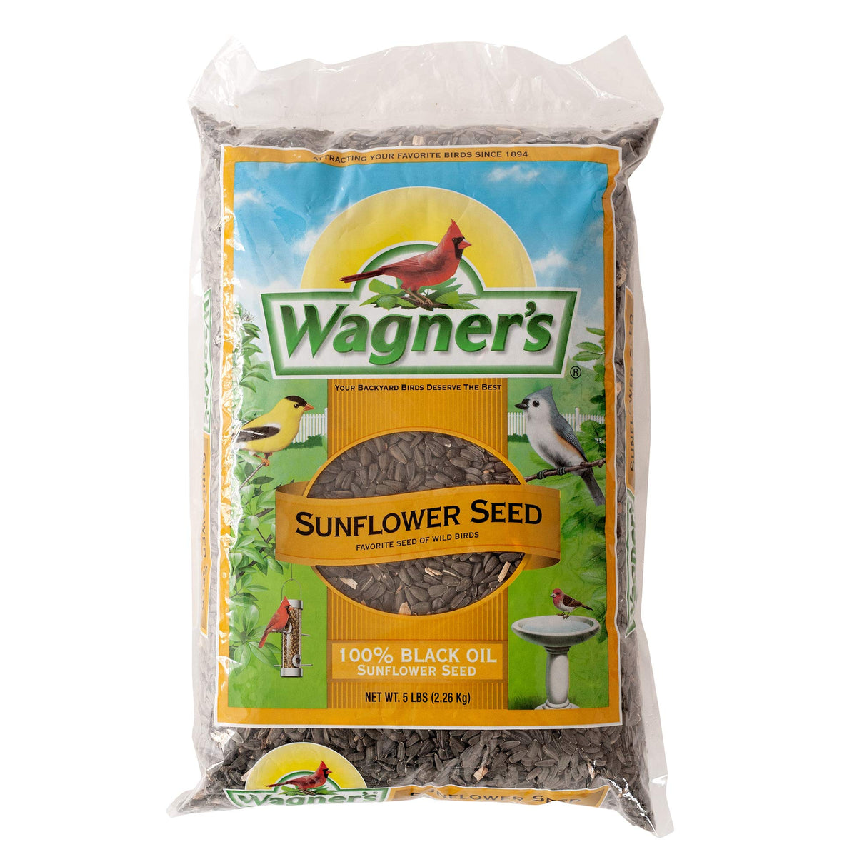 Wild Bird Food with Cherry Flavor 20-Pound Bag and Black Oil Sunflower Seed 5-Pound M265883