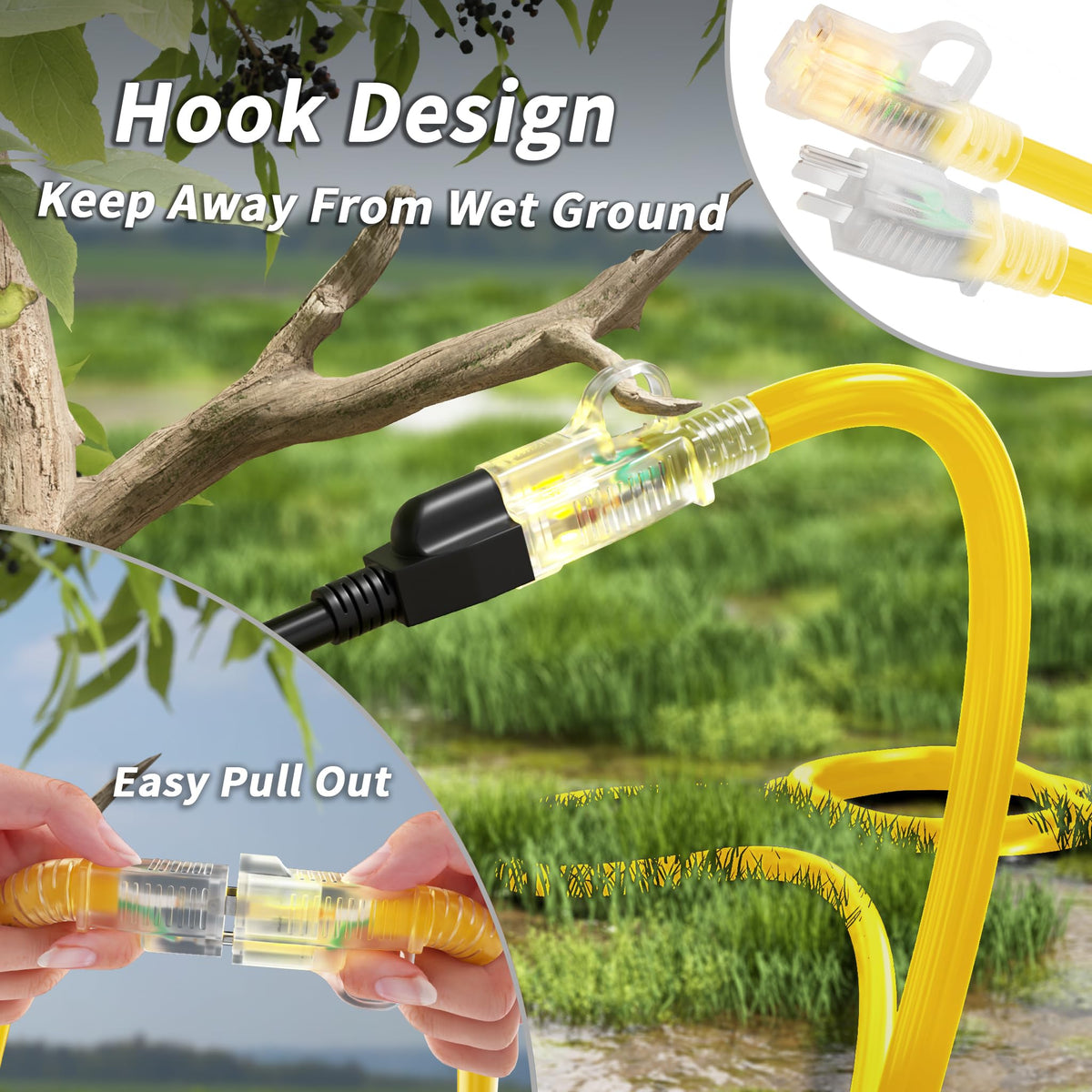 14/3 AWG 100 FT Heavy Duty Extension Cord P80180