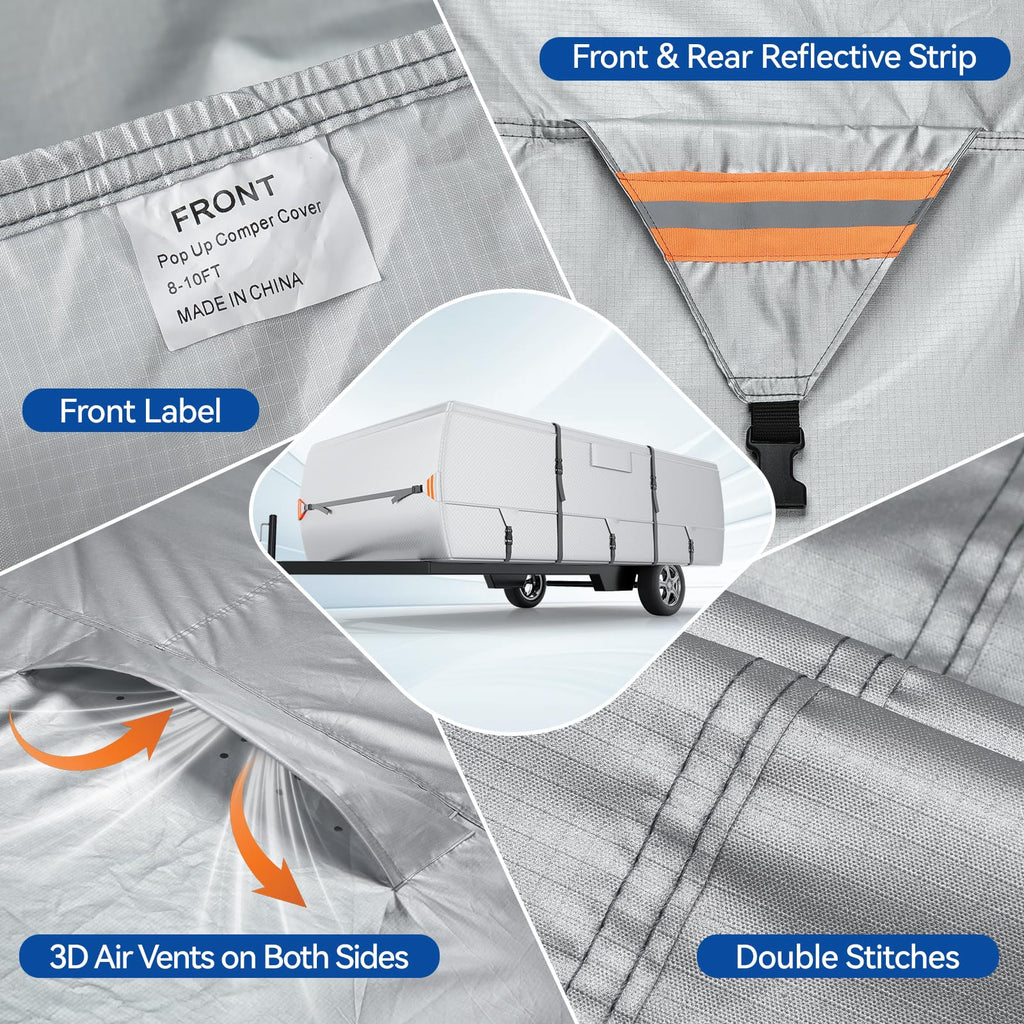14'-16' Waterproof Oxford Fabric Camper Cover Y2679