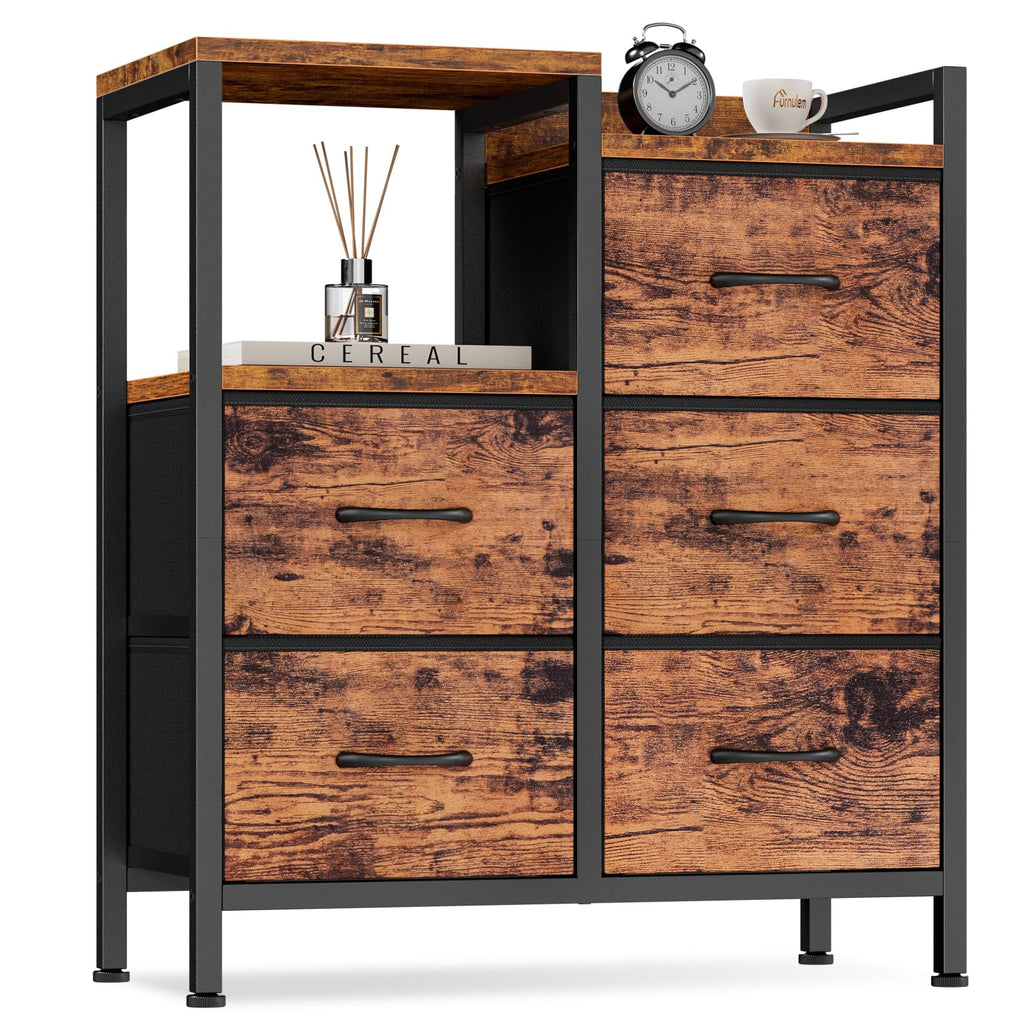 Rustic Brown 5 Drawer Dresser N3119