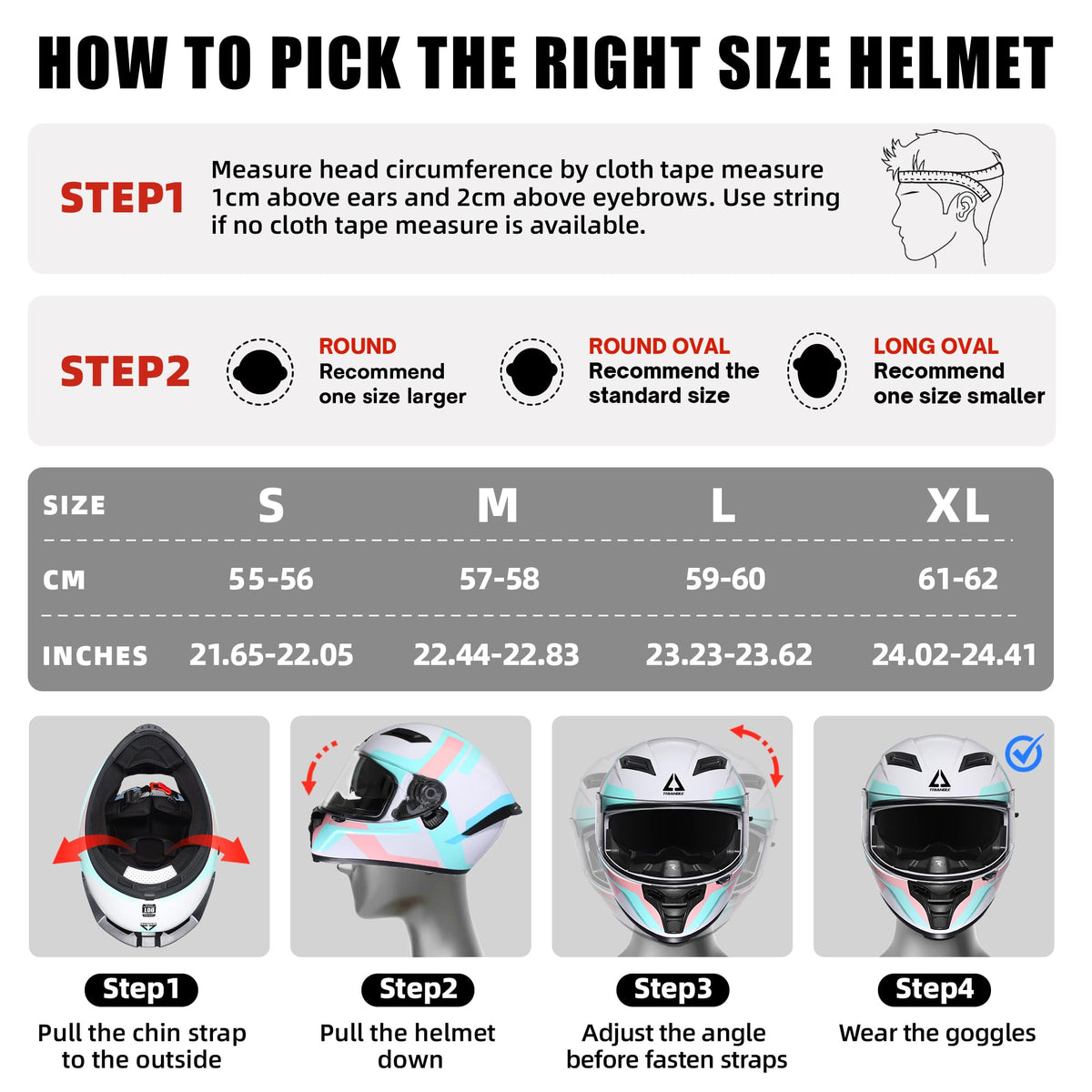 Full Face Motorcycle Helmet Dual Visor G4109