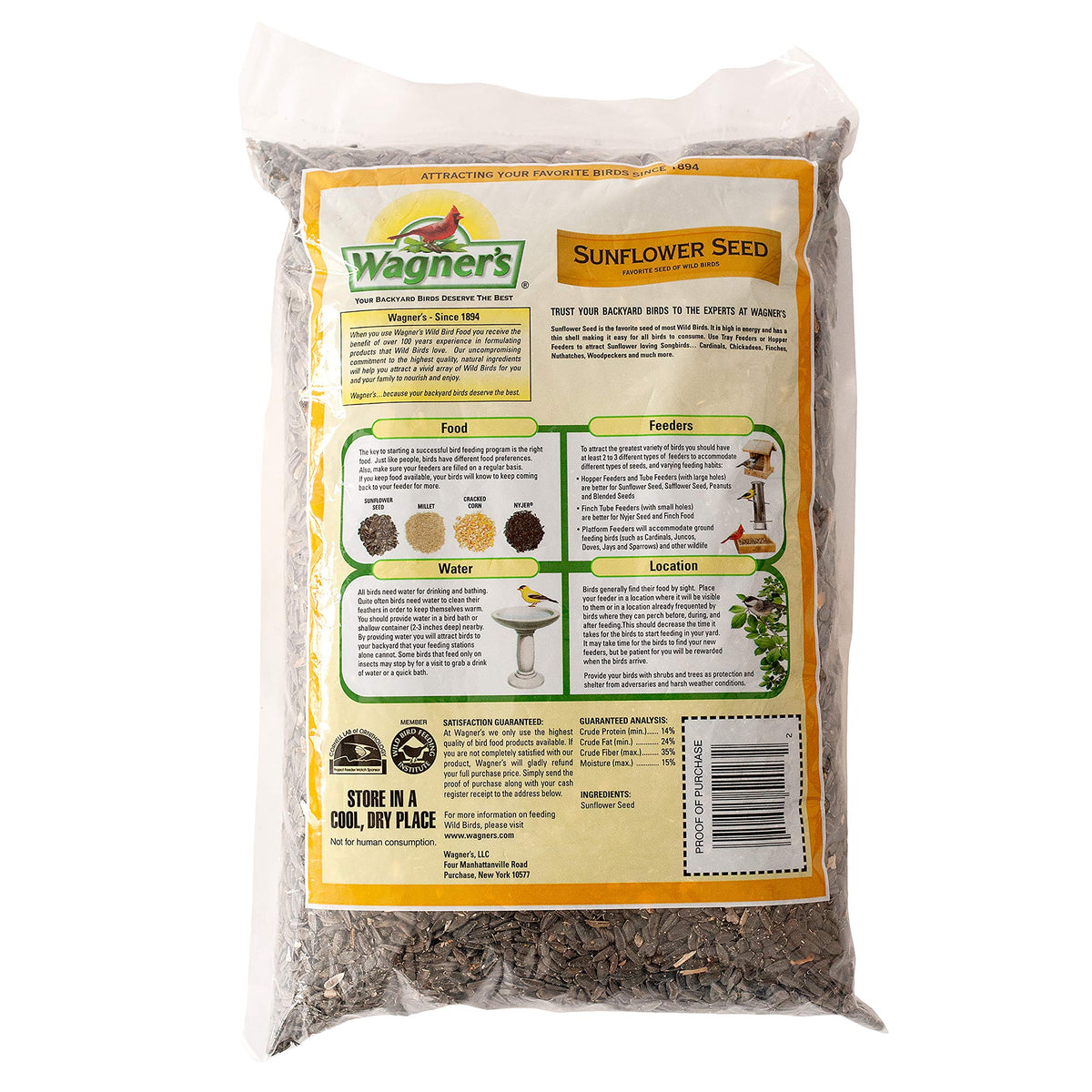 Wild Bird Food with Cherry Flavor 20-Pound Bag and Black Oil Sunflower Seed 5-Pound M265883