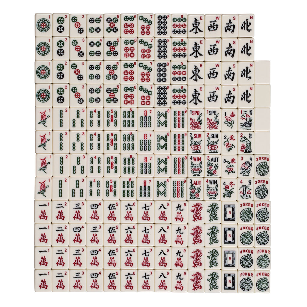 American Mahjong Set with Soft Case, Racks, Coins, Dice S19874