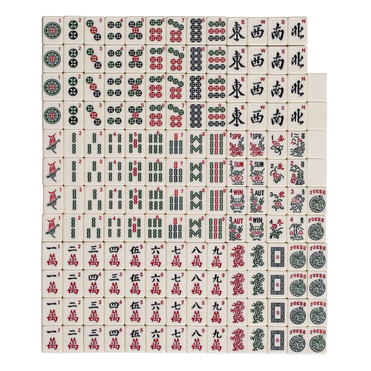 American Mahjong Set with Soft Case, Racks, Coins, Dice S19874