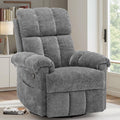Grey Chenille Swivel Rocker Recliner Chair D9344