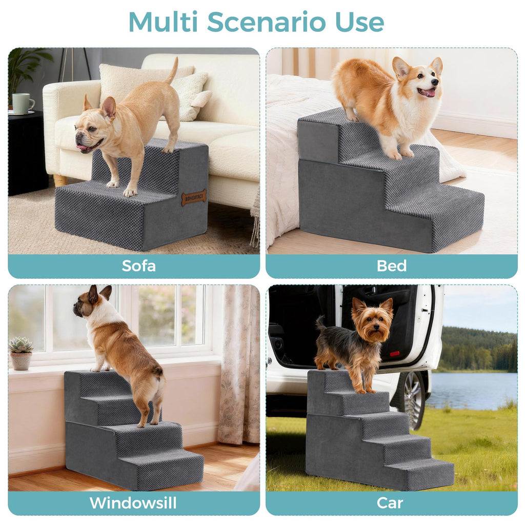 Detachable Non-Slip Grey Dog Stairs C355