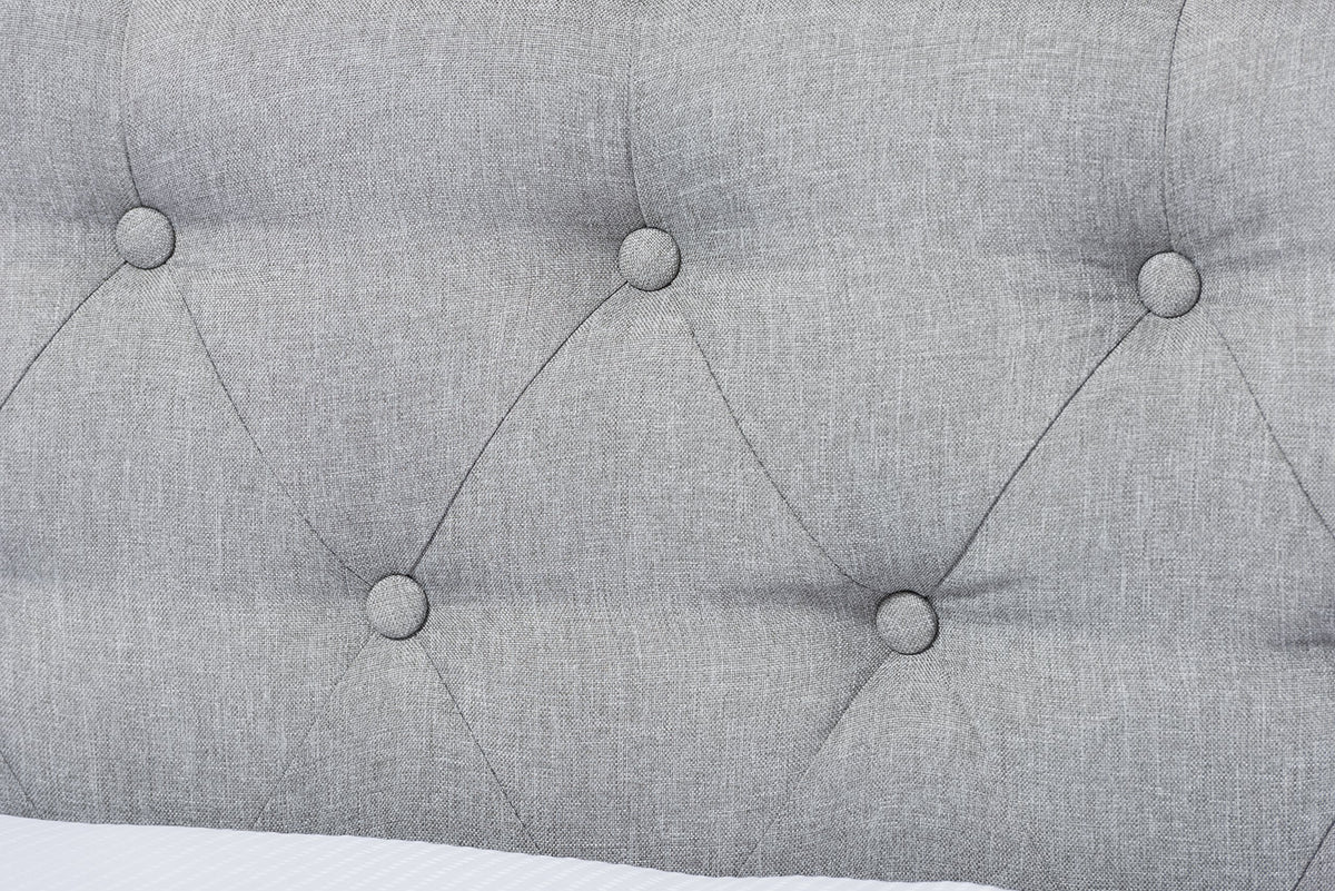 Light Beige Fabric Trundle Daybed T716381